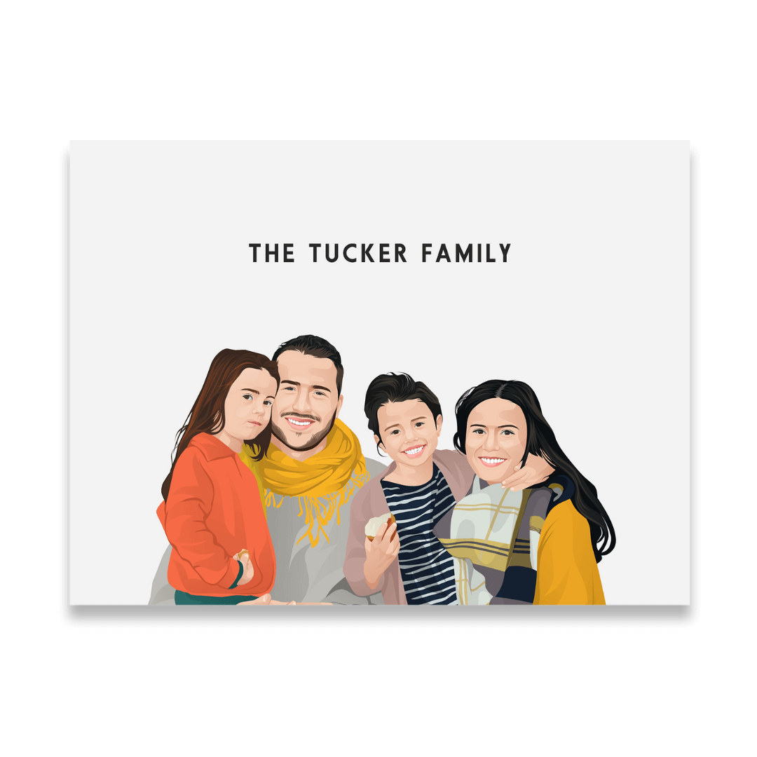 Custom Illustrated Family Portrait