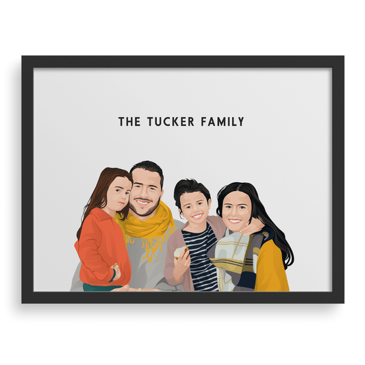 Custom Illustrated Family Portrait