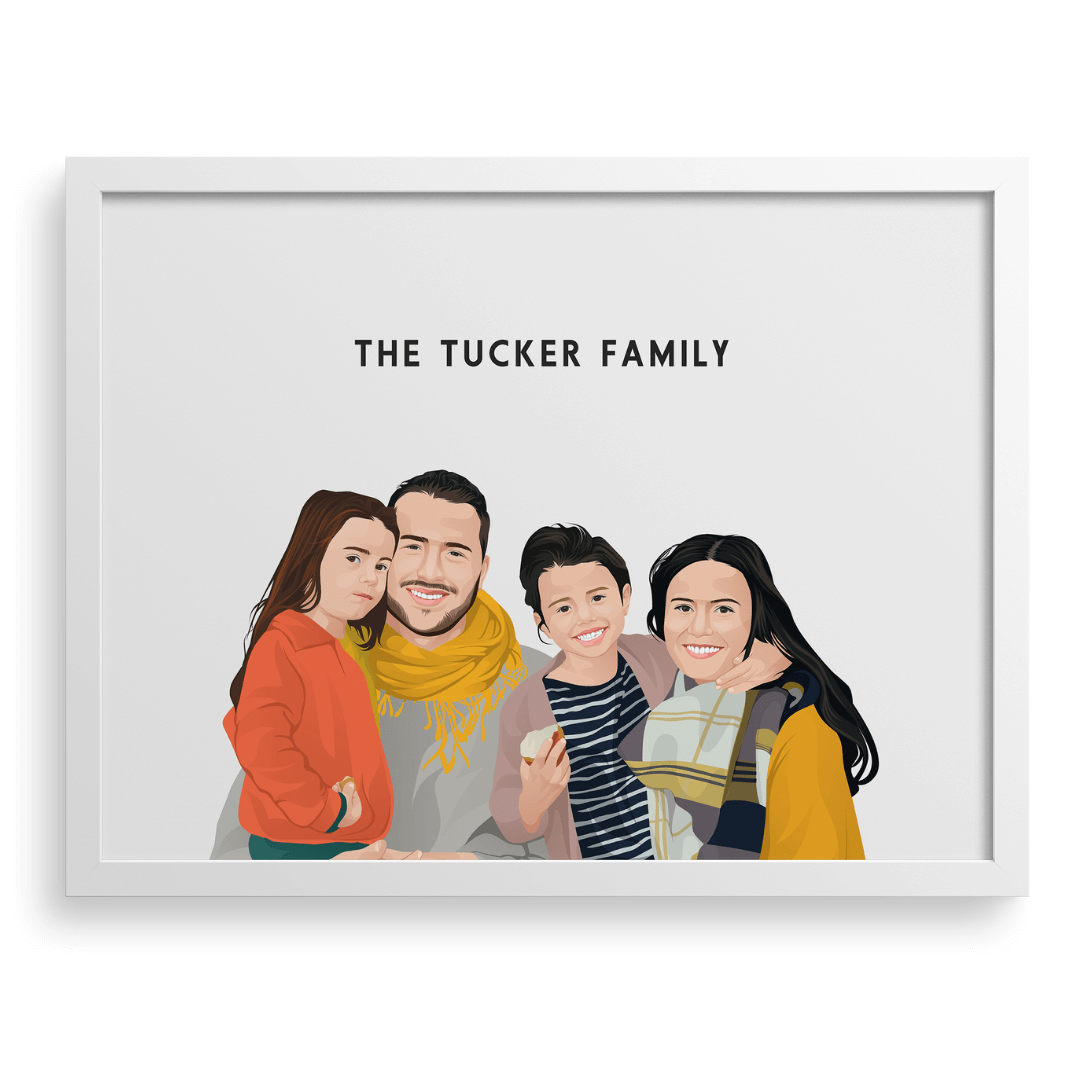 Custom Illustrated Family Portrait