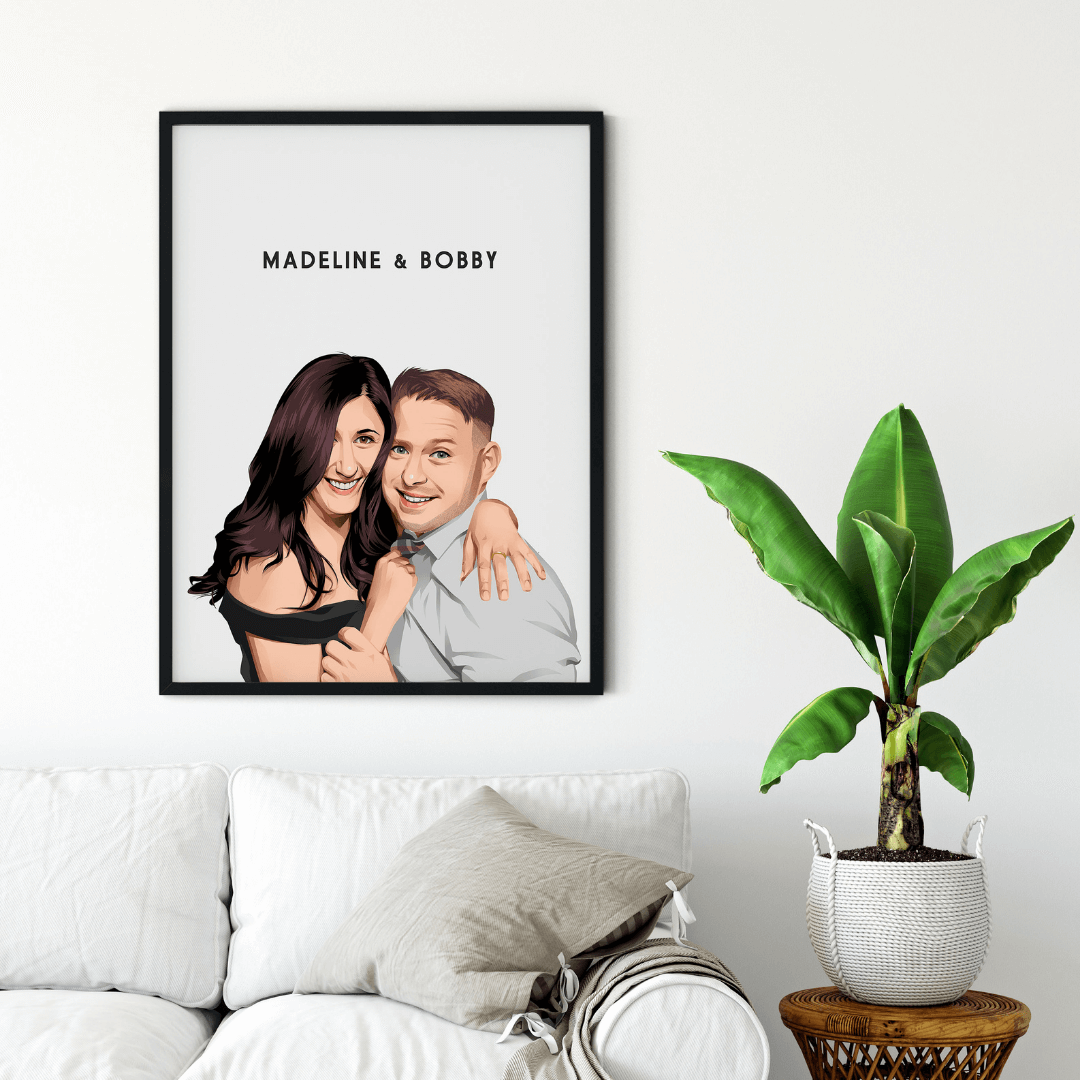 Custom Illustrated Wedding & Anniversary Portrait