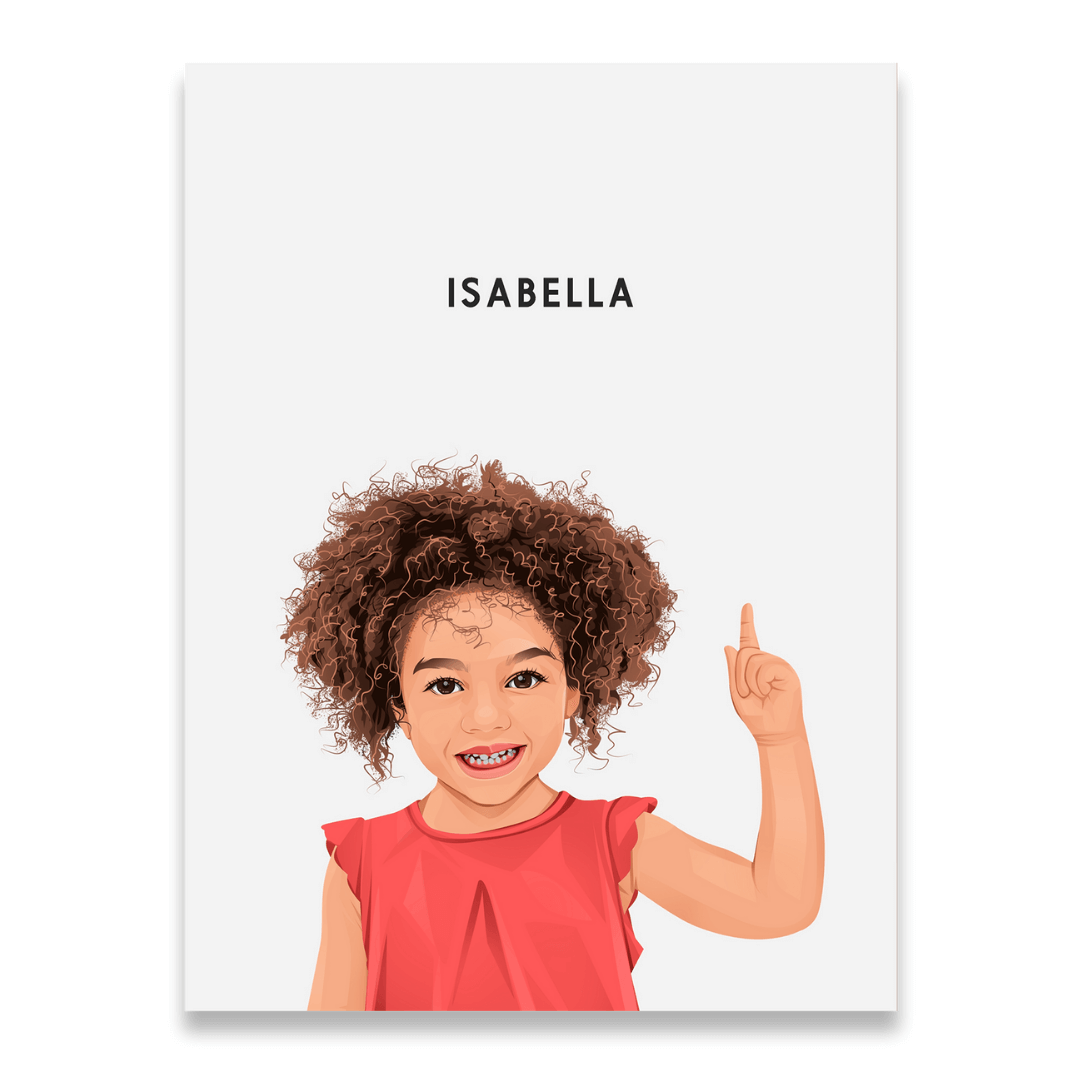 Custom Illustrated Baby & Child Portrait