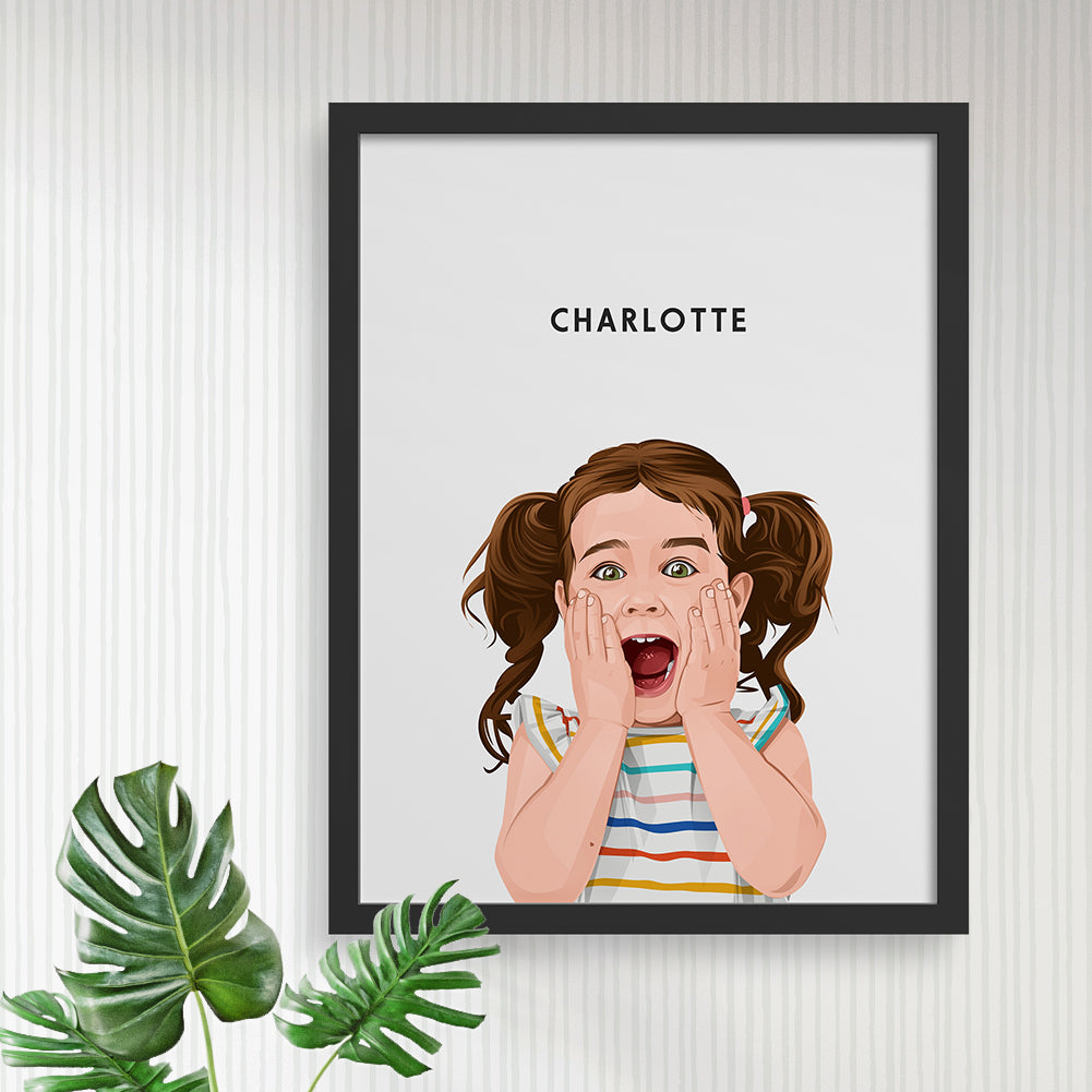 Custom Illustrated Baby & Child Portrait