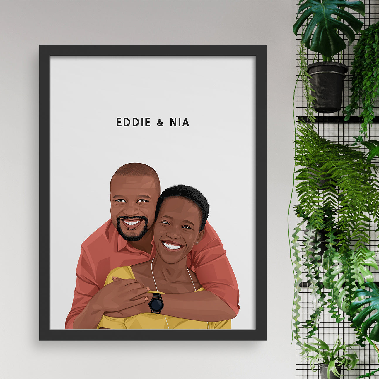 Custom Illustrated Wedding & Anniversary Portrait